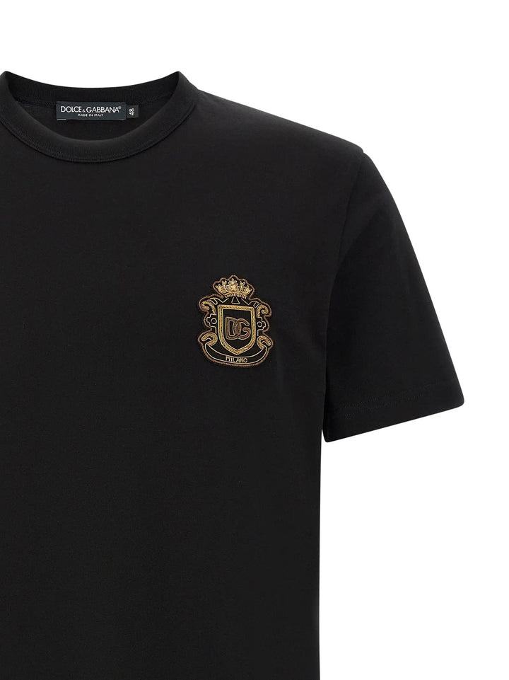 Dolce &amp; Gabbana Black Cotton T-Shirt
