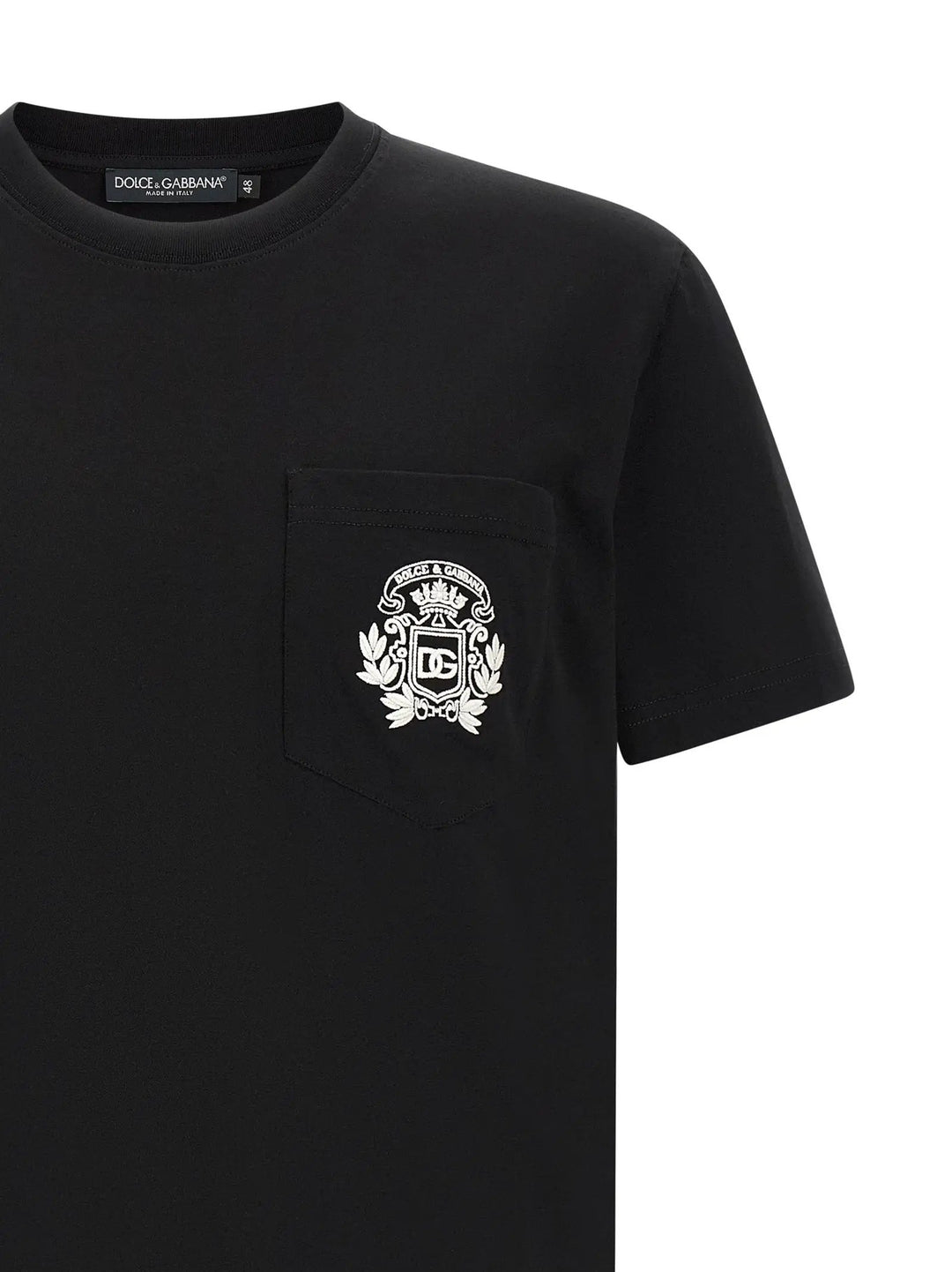Dolce &amp; Gabbana Black Cotton T-Shirt