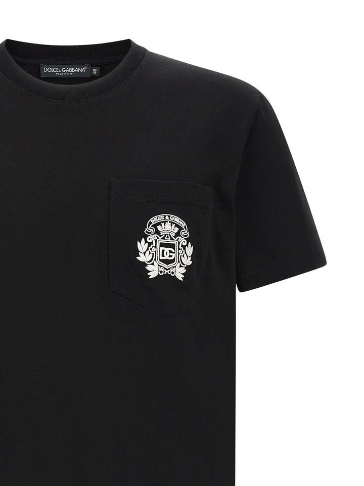 Dolce &amp; Gabbana Black Cotton T-Shirt