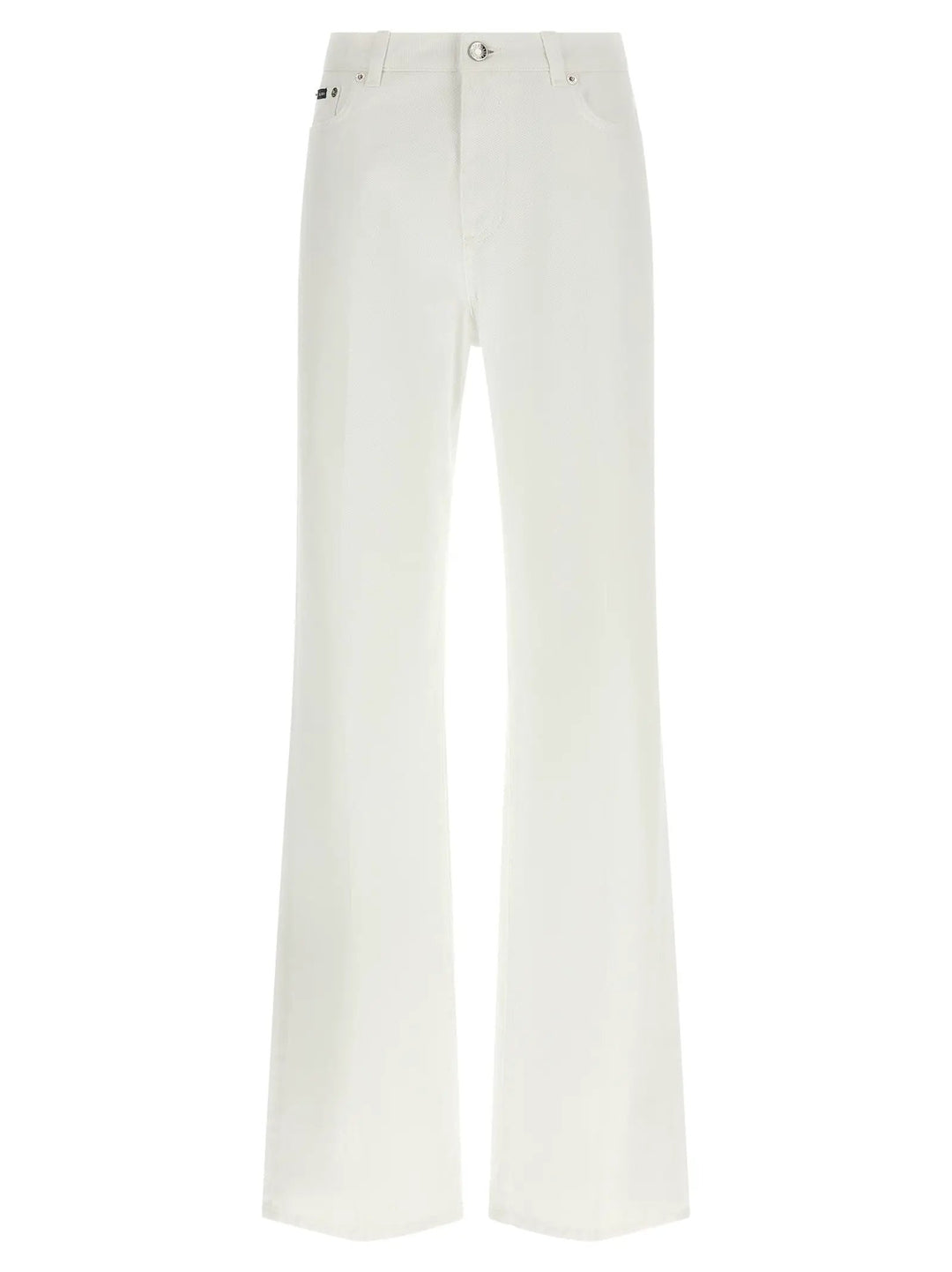 Dolce &amp; Gabbana White Cotton Flared Jeans