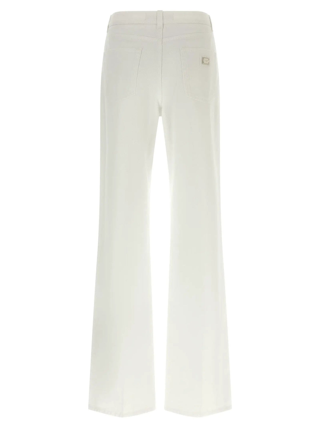 Dolce &amp; Gabbana White Cotton Flared Jeans