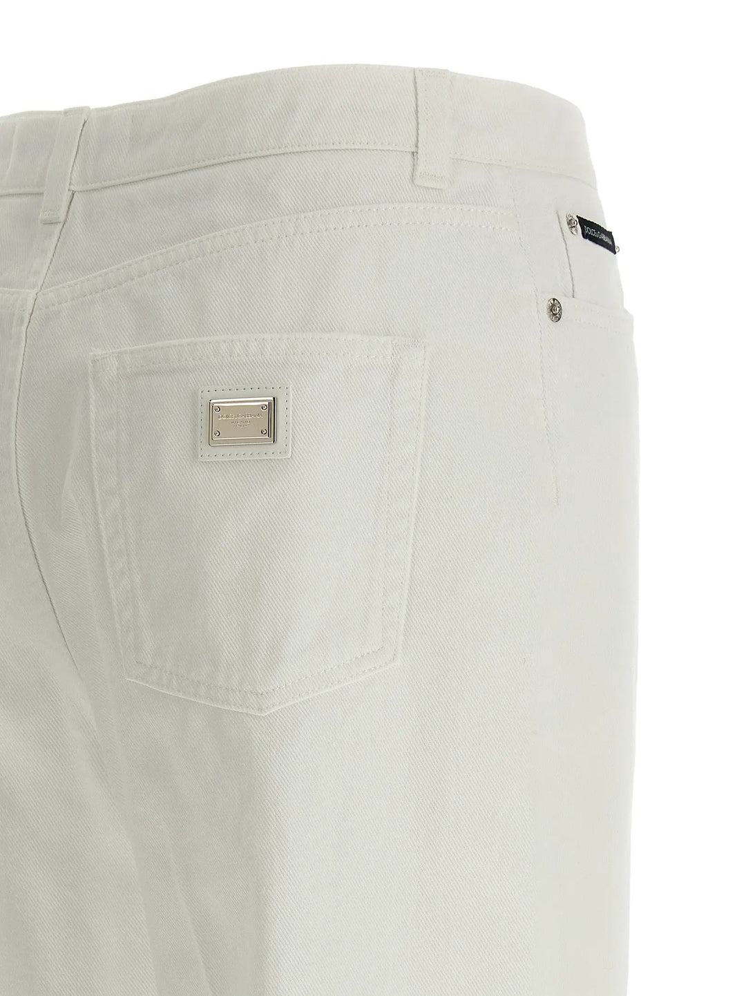 Dolce &amp; Gabbana White Cotton Flared Jeans