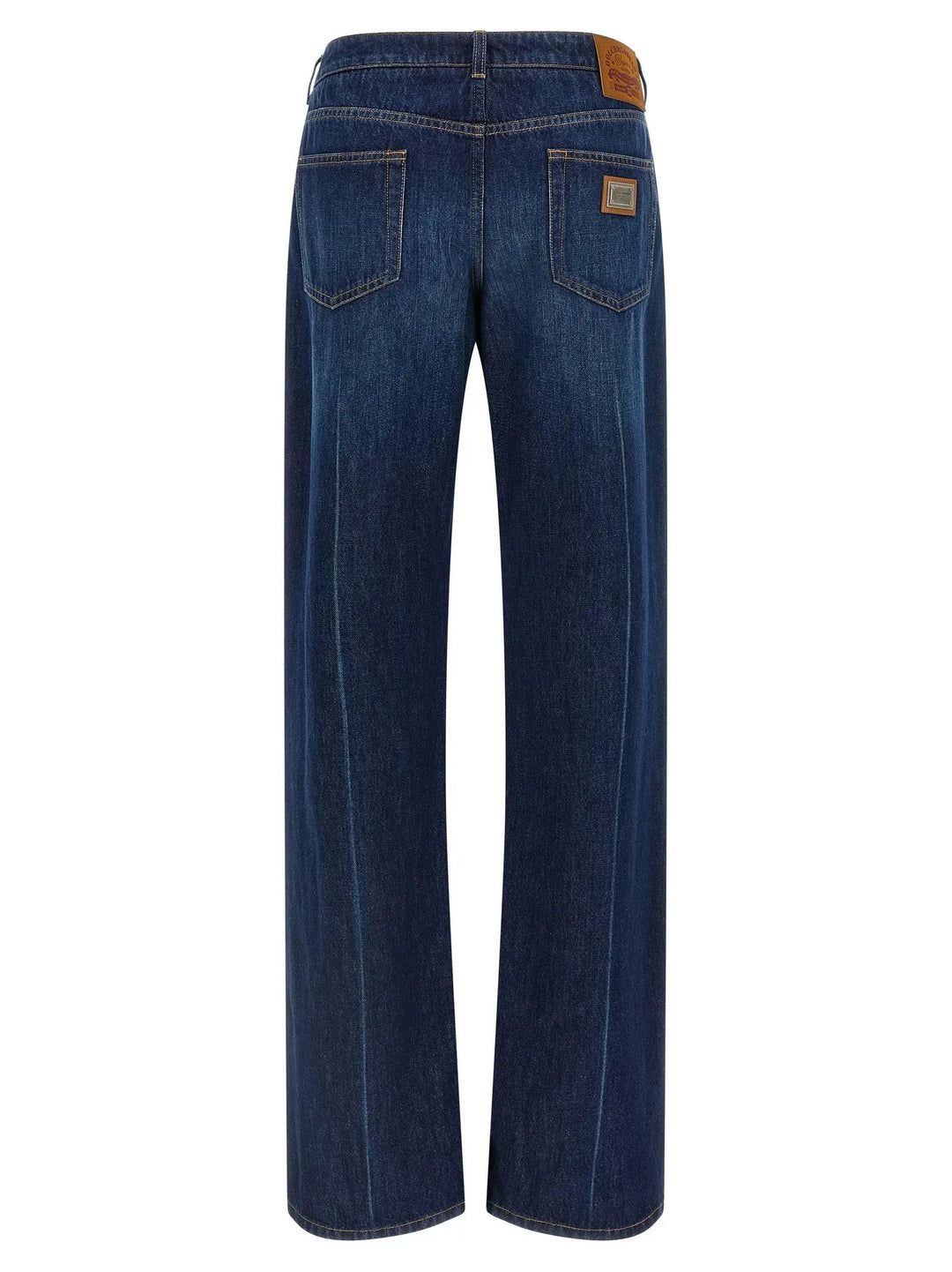 Dolce &amp; Gabbana Blue Cotton Straight-Leg Jeans