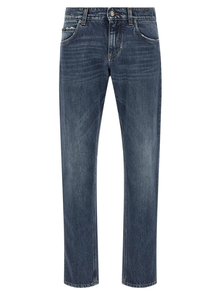 Dolce &amp; Gabbana Sample Sale | Dolce &amp; Gabbana Blue Cotton Straight-Leg Jeans - | Designer outlet