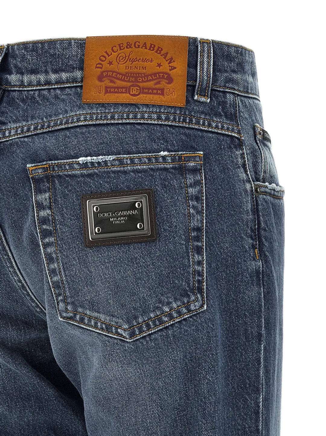 Dolce &amp; Gabbana Sample Sale | Dolce &amp; Gabbana Blue Cotton Straight-Leg Jeans - | Designer outlet
