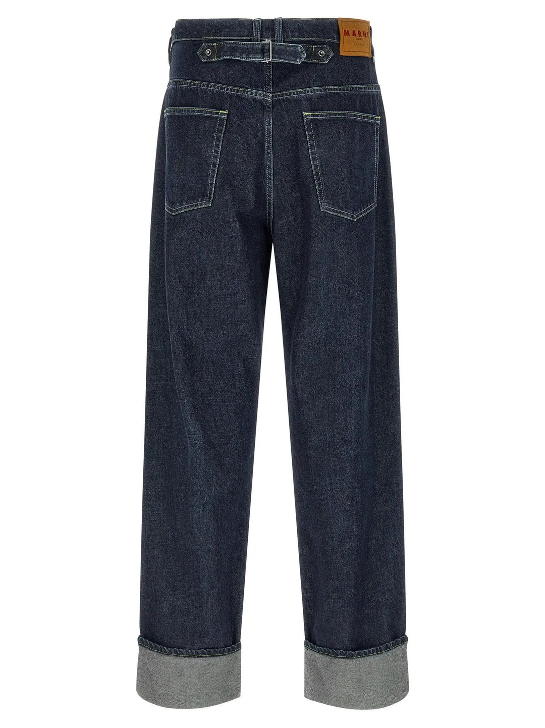 Marni Blue Cotton Straight-Leg Jeans