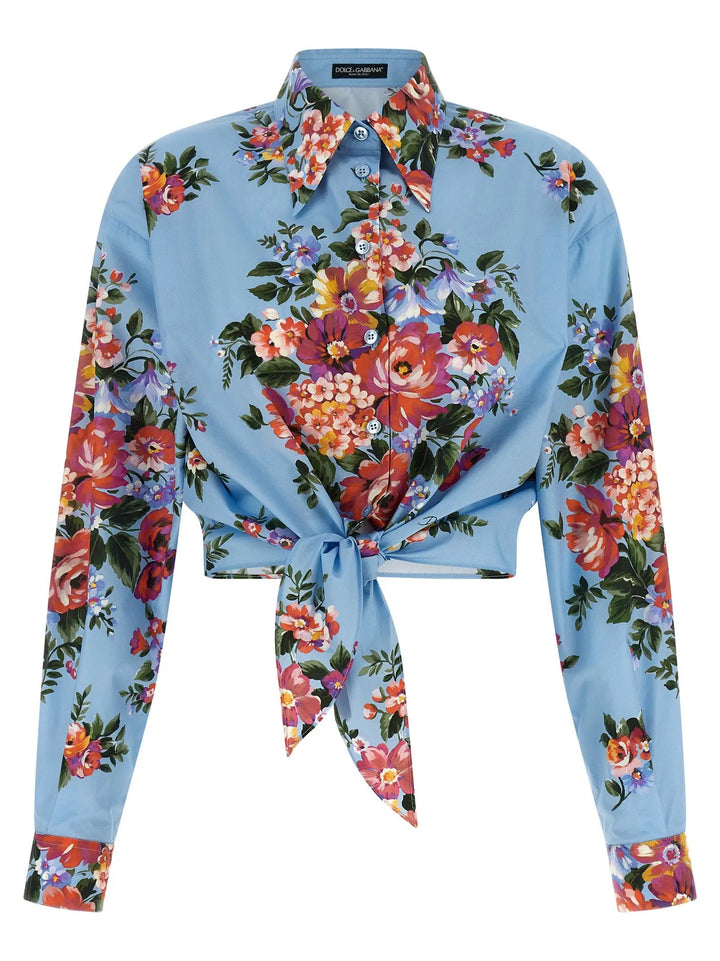 Dolce &amp; Gabbana Blue Cotton Blouse