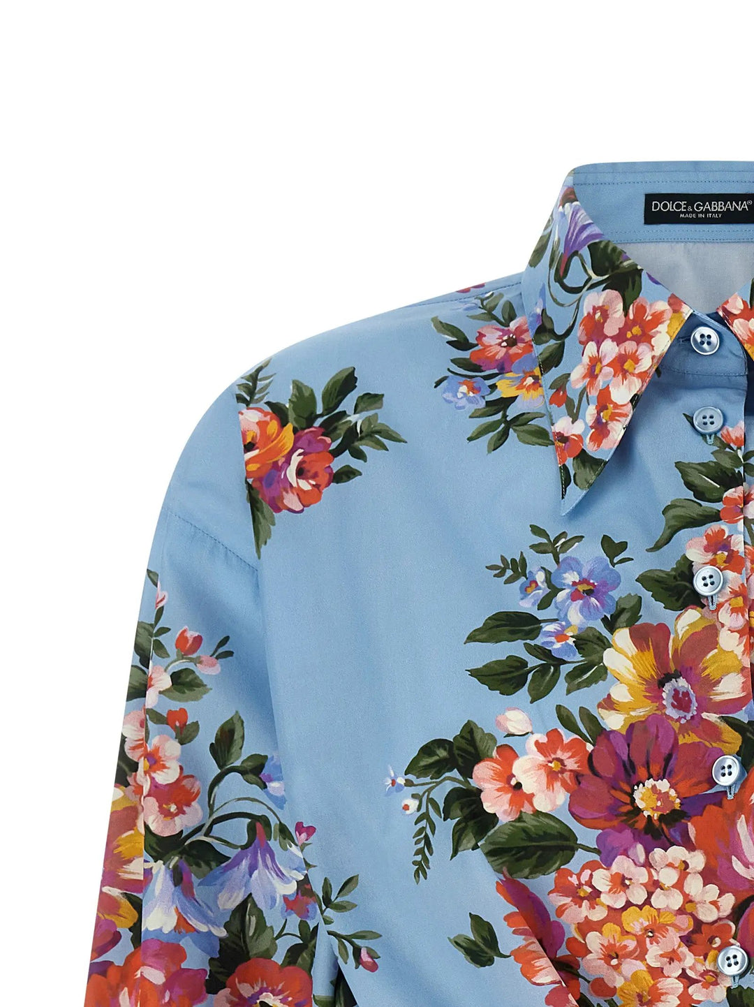 Dolce &amp; Gabbana Blue Cotton Blouse