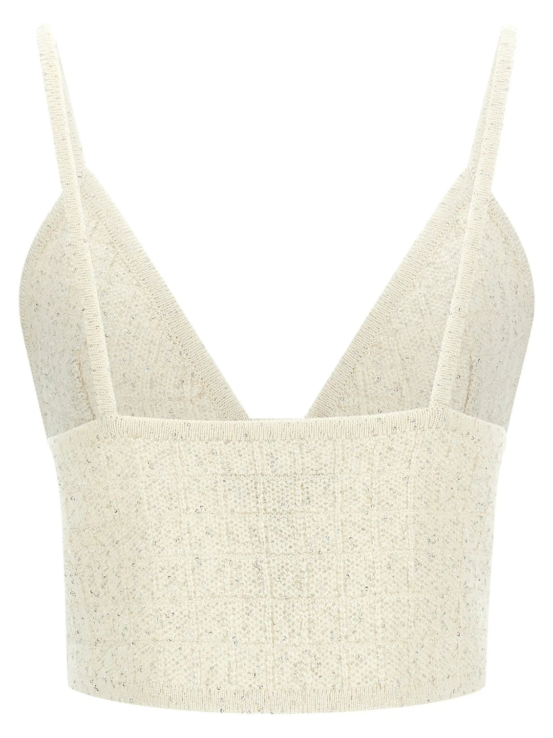 Alessandra Rich White Polyester Tank Tops