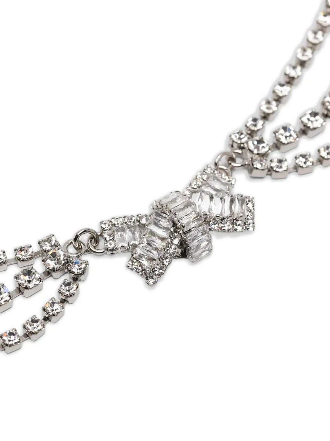 Alessandra Rich Silver Glass Necklace