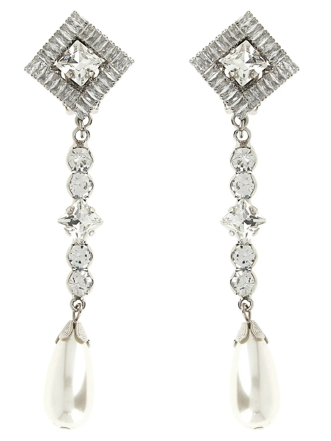 Alessandra Rich Silver Plastic Earrings
