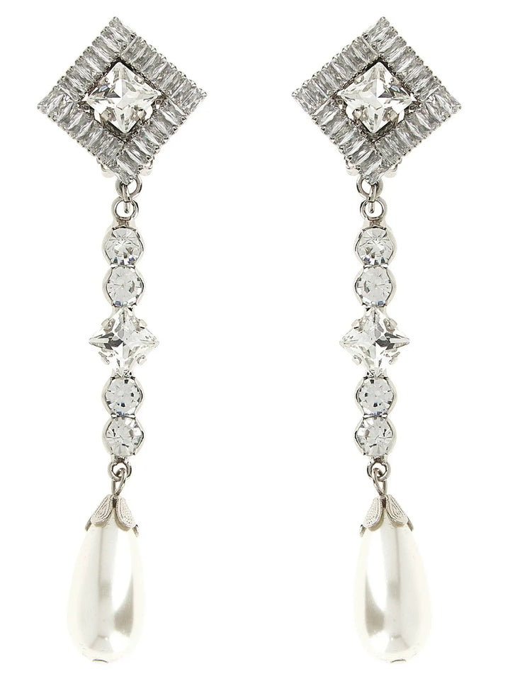 Alessandra Rich Silver Plastic Earrings