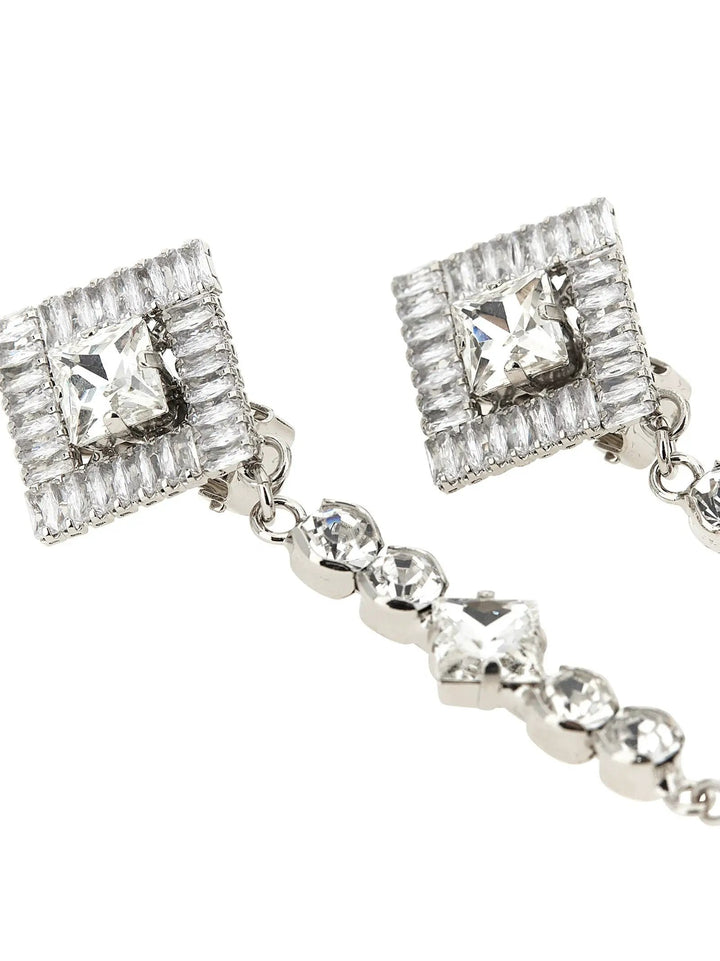 Alessandra Rich Silver Plastic Earrings