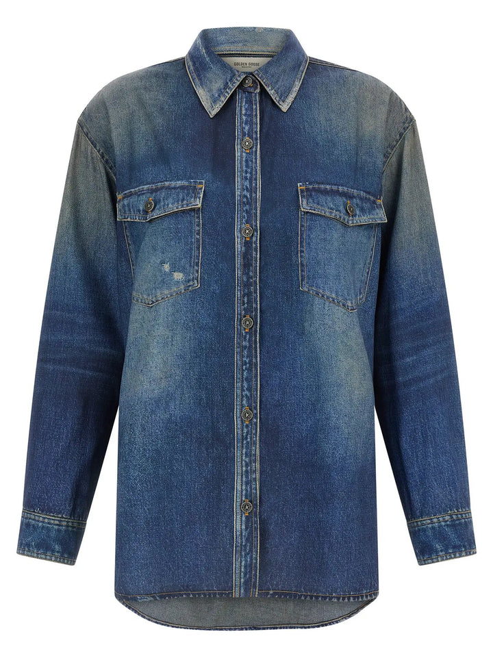 Golden Goose Blue Polyester Blouse