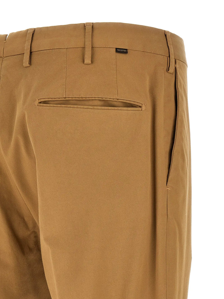 Incotex Brown Cotton Casual Pants