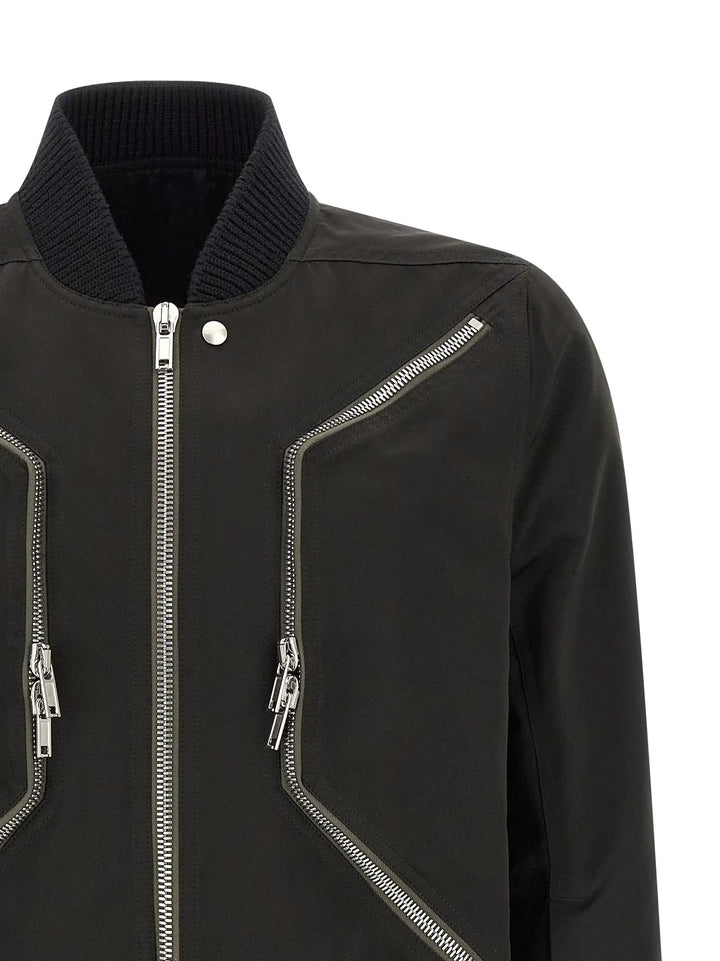 Rick Owens Black Polyester Bomber