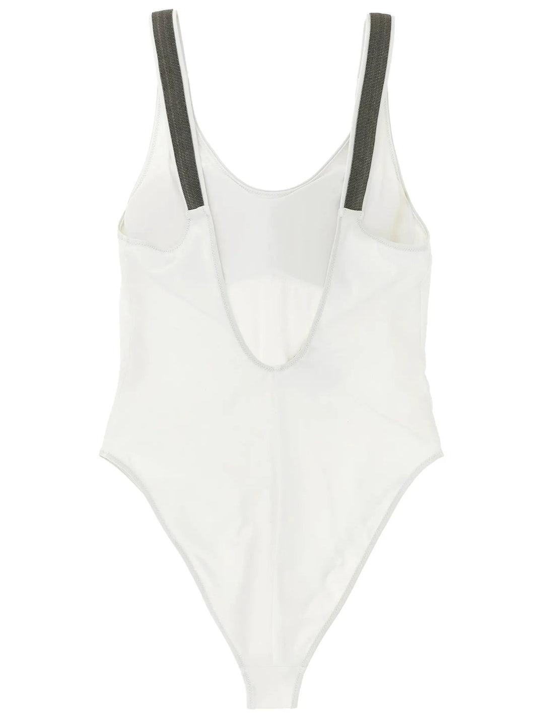 Brunello Cucinelli White Polyamide One-Piece Swimsuit