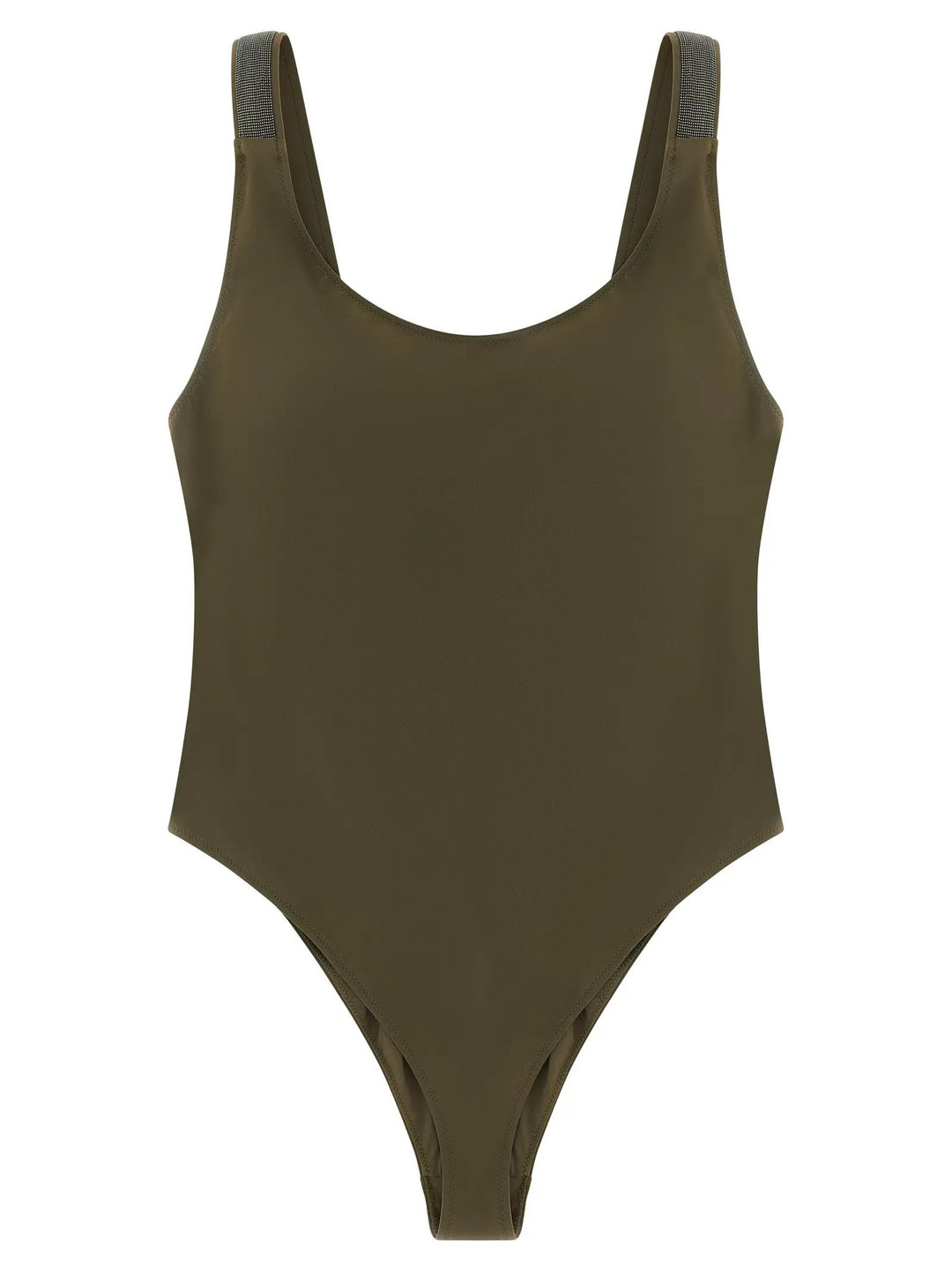 Brunello Cucinelli Bicolor Polyamide One-Piece Swimsuit