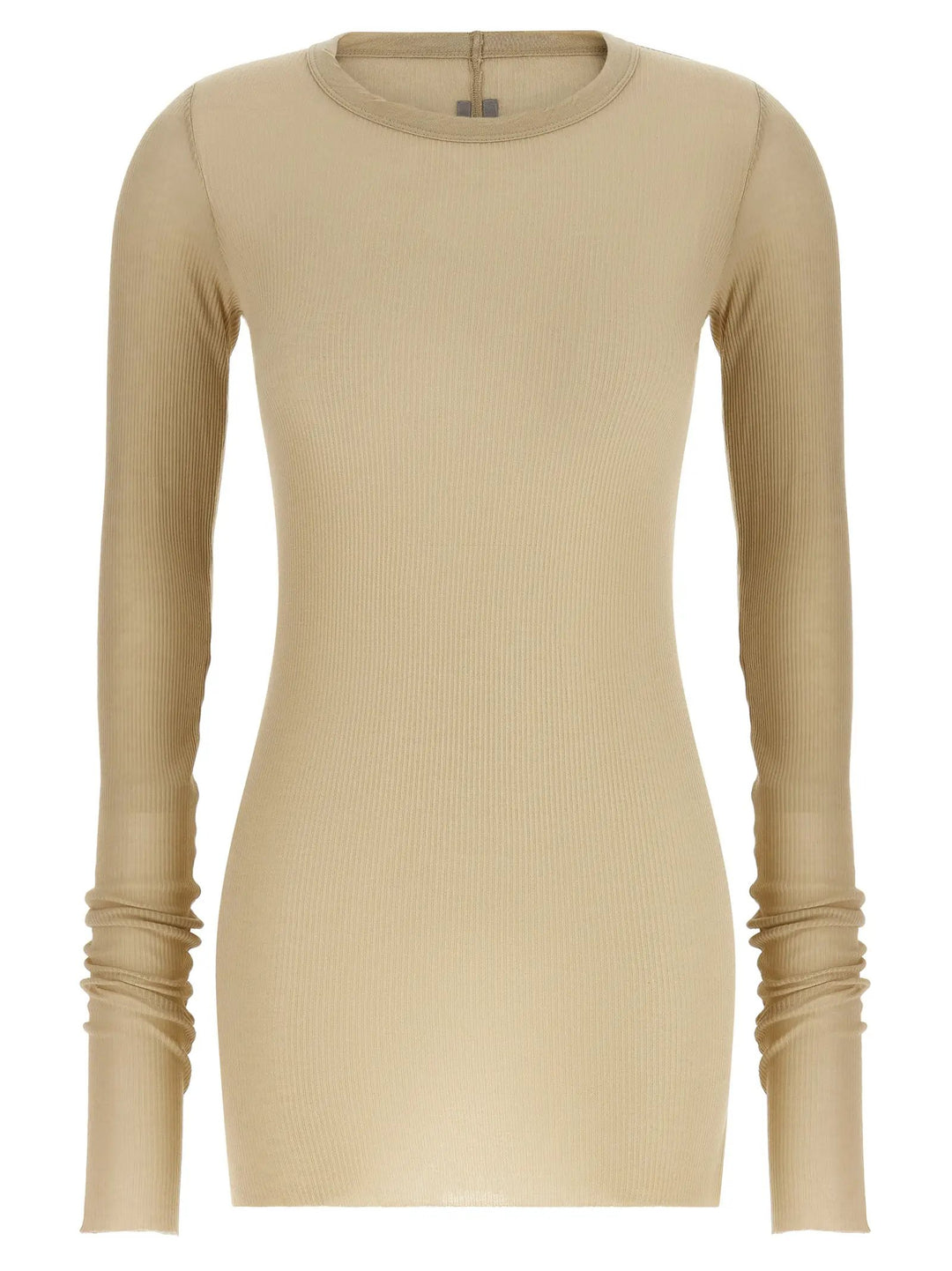 Rick Owens Beige Viscose Long Sleeve T-Shirt