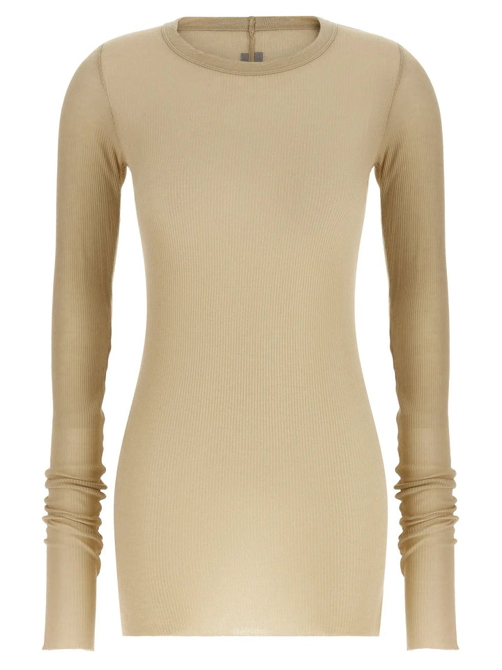 Rick Owens Beige Viscose Long Sleeve T-Shirt
