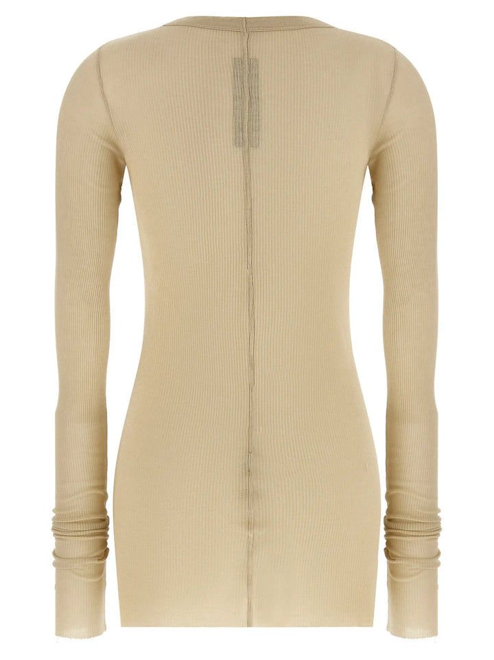 Rick Owens Beige Viscose Long Sleeve T-Shirt