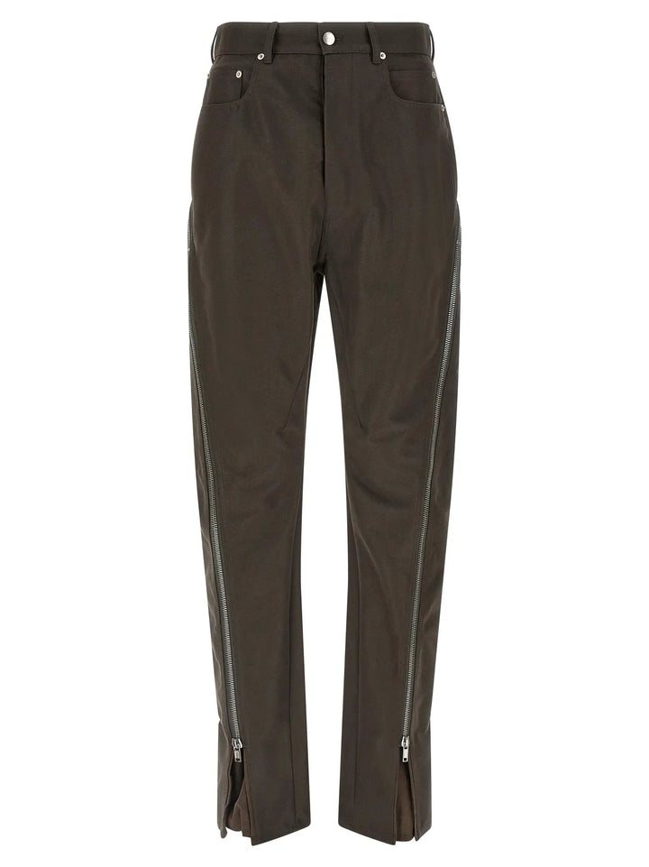 Rick Owens Brown Cotton Casual Pants