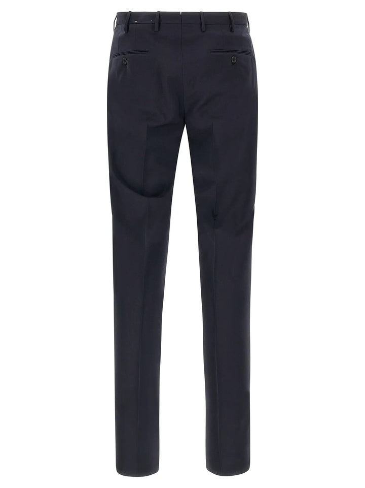 Incotex Blue Virgin Wool Dress Pants