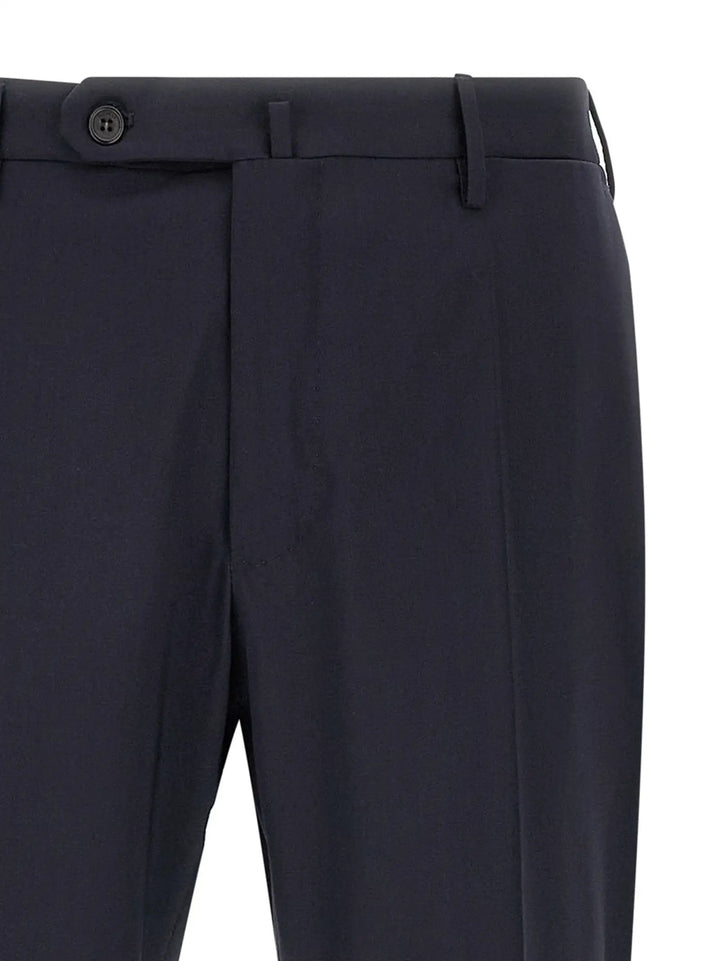 Incotex Blue Virgin Wool Dress Pants