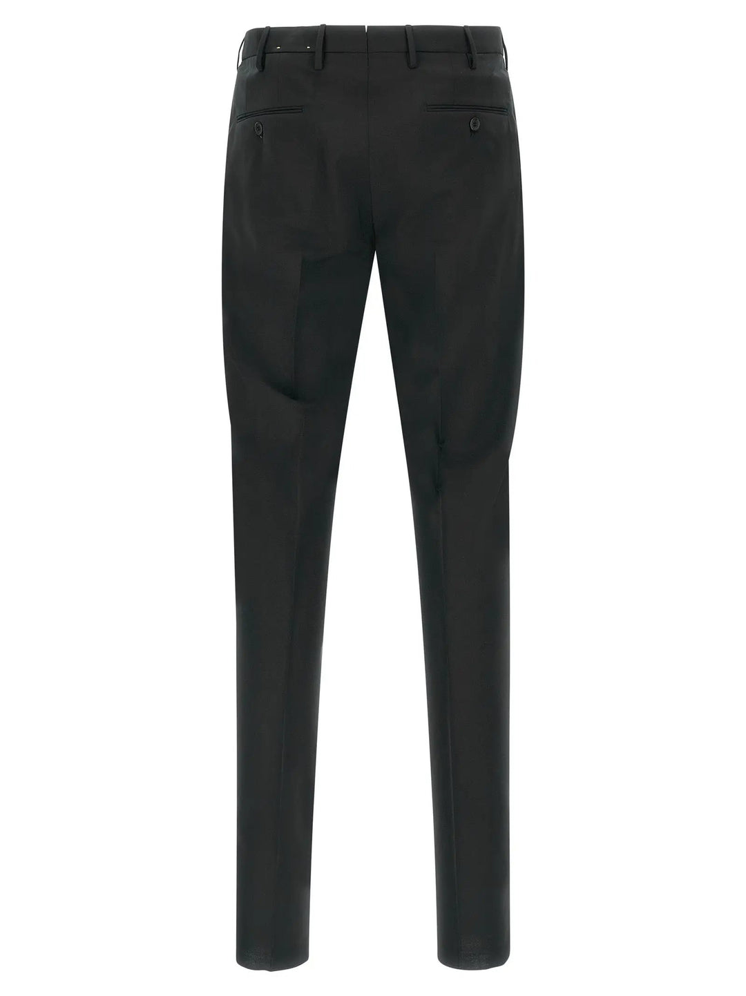 Incotex Black Virgin Wool Dress Pants