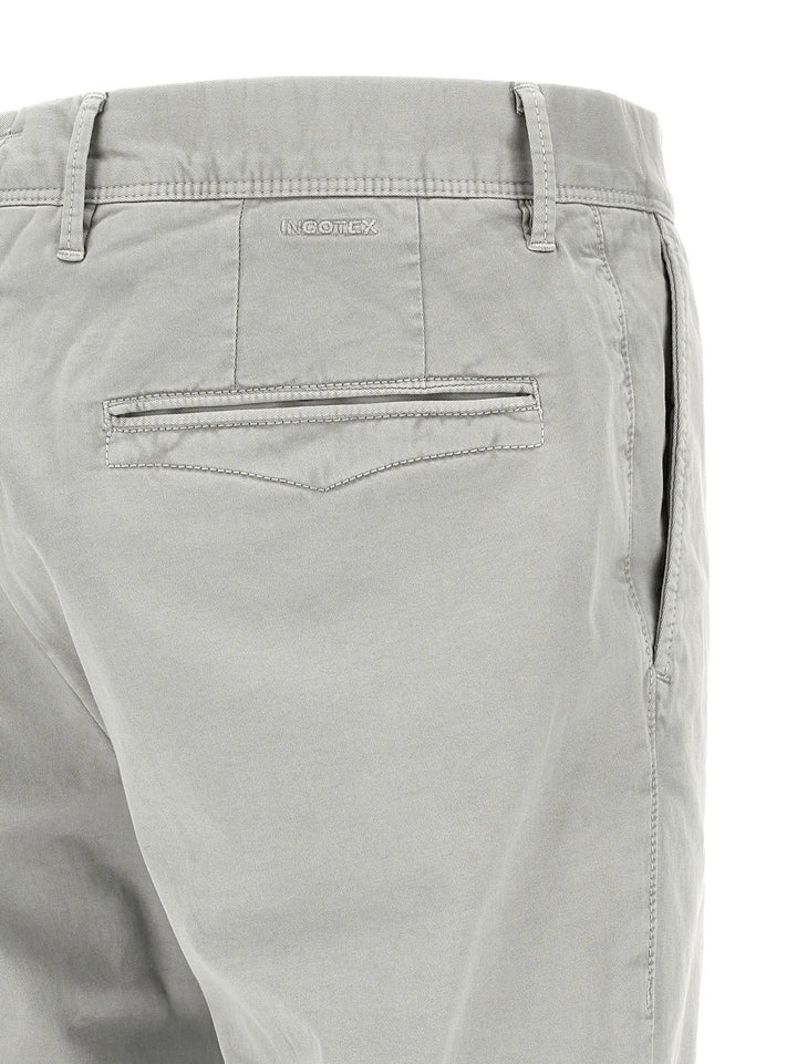 Incotex Gray Cotton Casual Pants