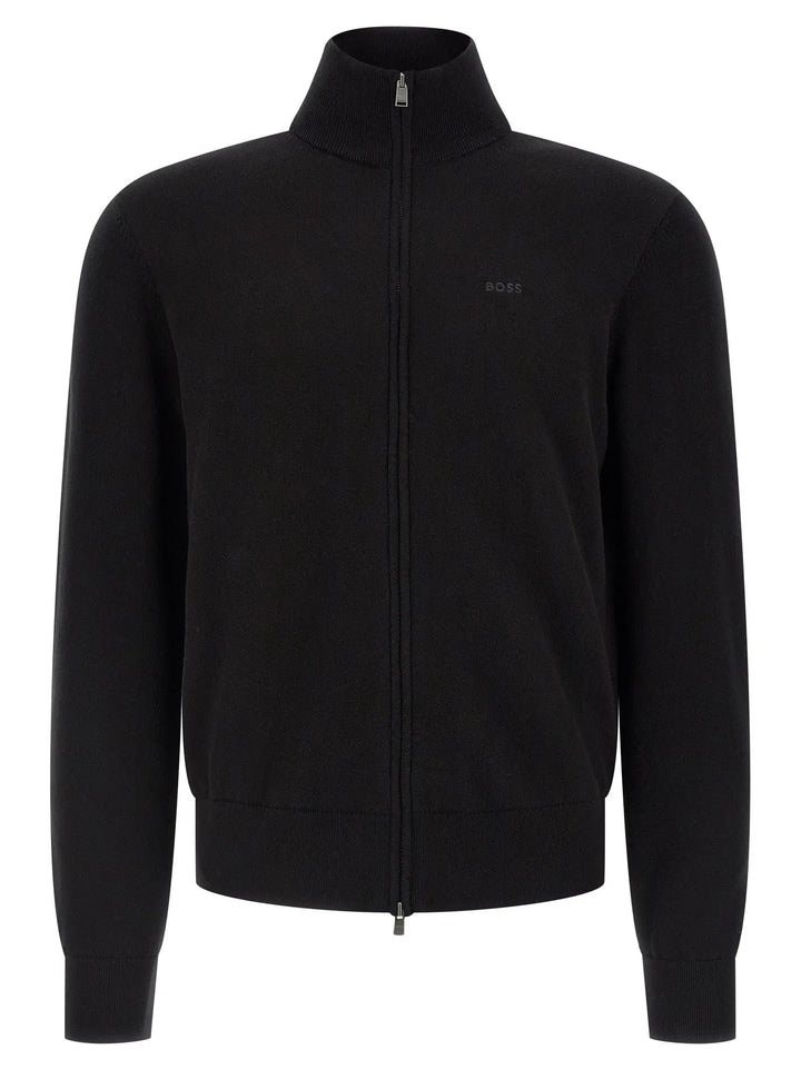 Hugo Boss Black Cotton Cardigan