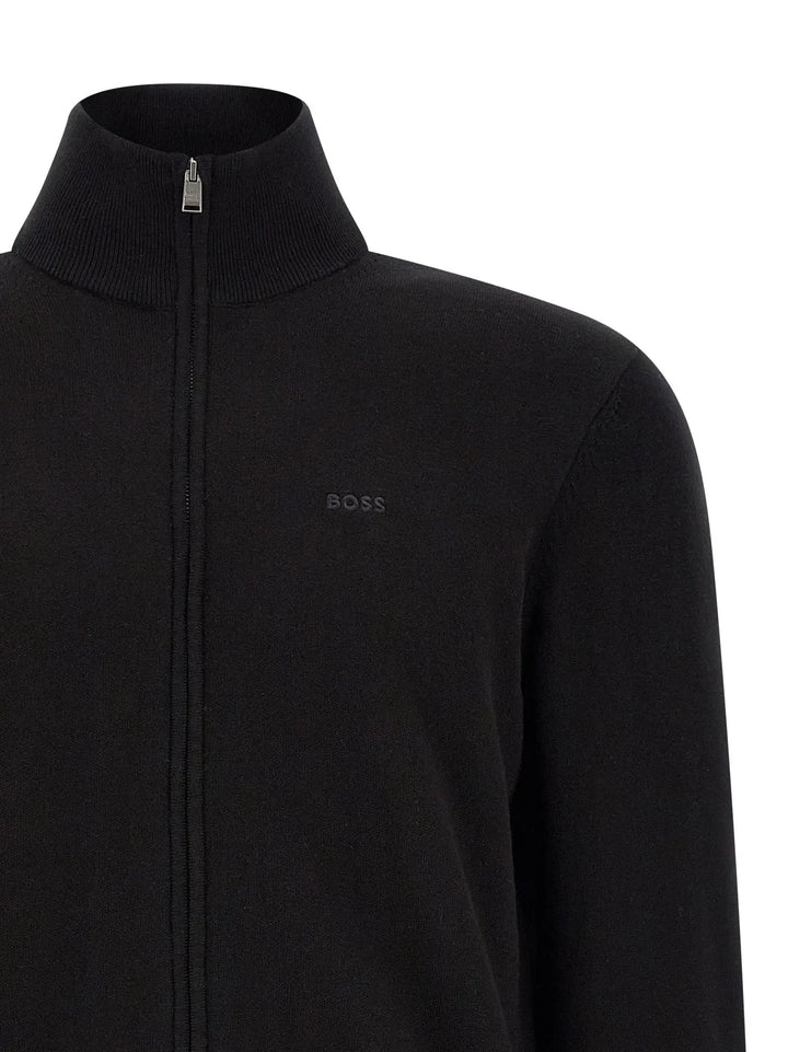 Hugo Boss Black Cotton Cardigan