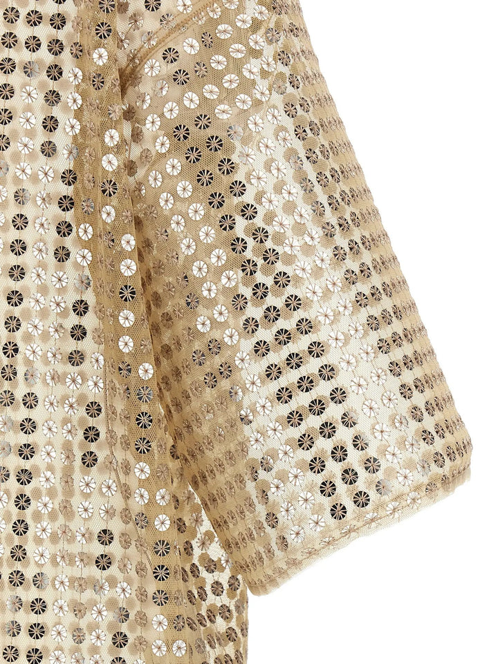 Fabiana Filippi Beige Polyester Short Dress