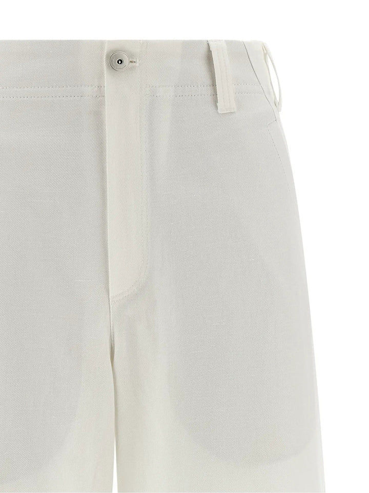 Brunello Cucinelli White Cotton Chino Pants