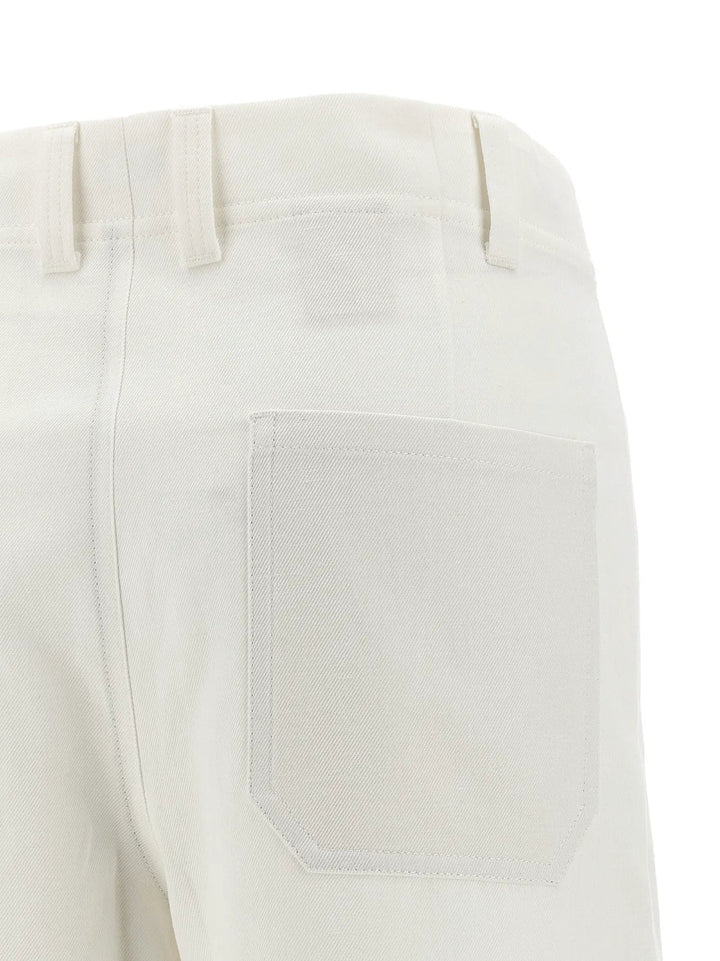 Brunello Cucinelli White Cotton Chino Pants