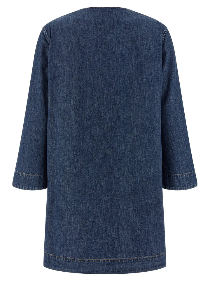 Valentino Garavani Blue Cotton Short Dress