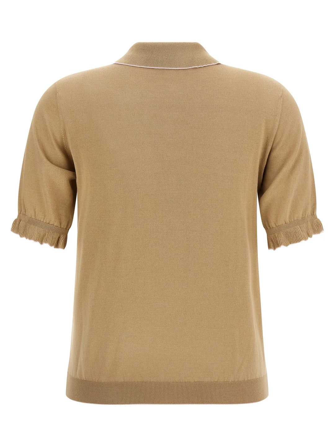Fabiana Filippi Beige Silk Polo Shirt