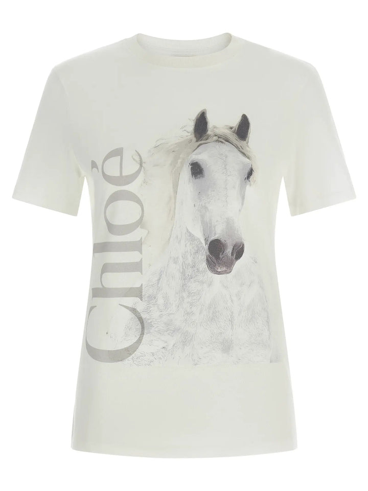 Chloé White Cotton T-Shirt