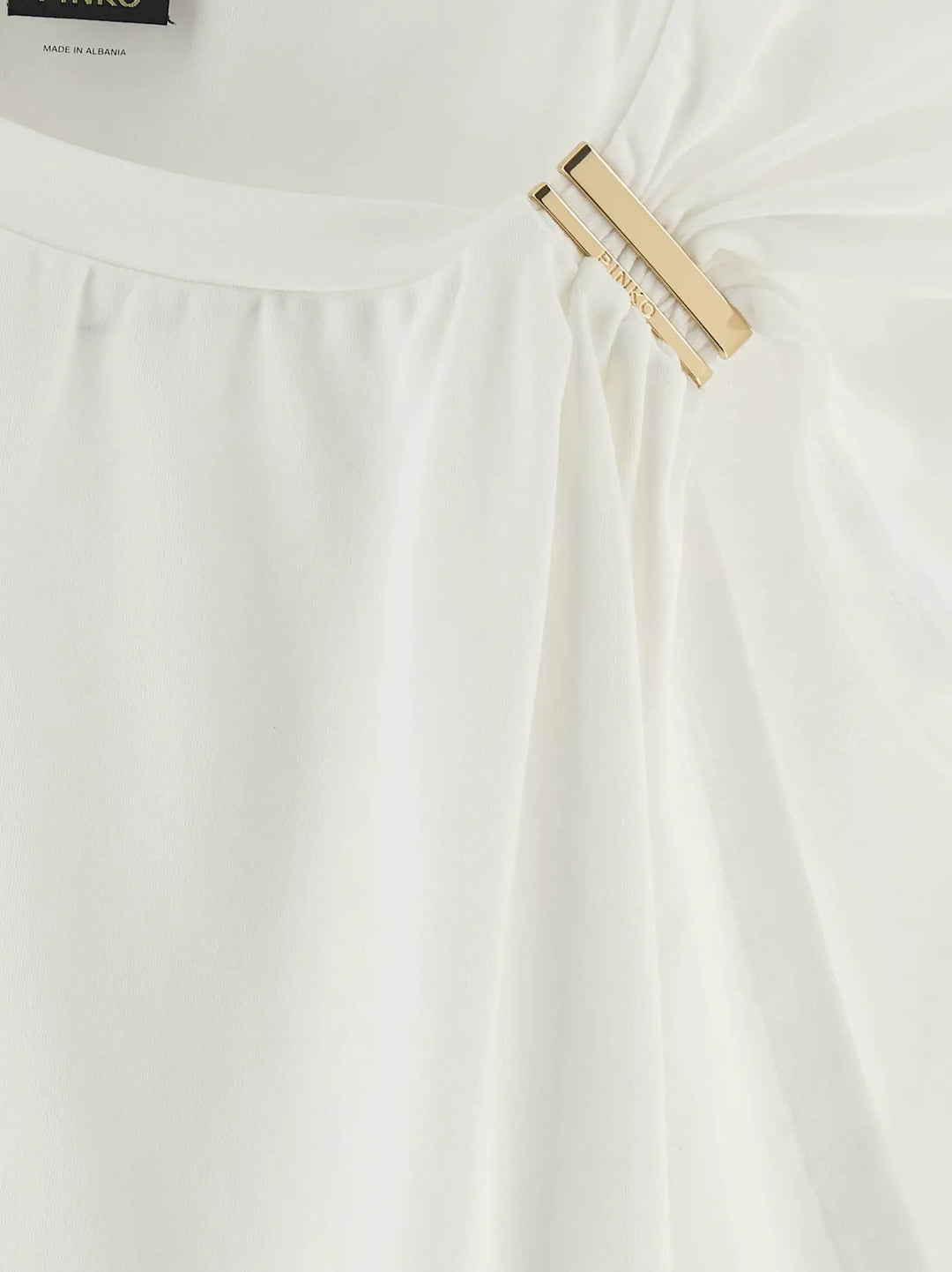 PINKO White Cotton T-Shirt