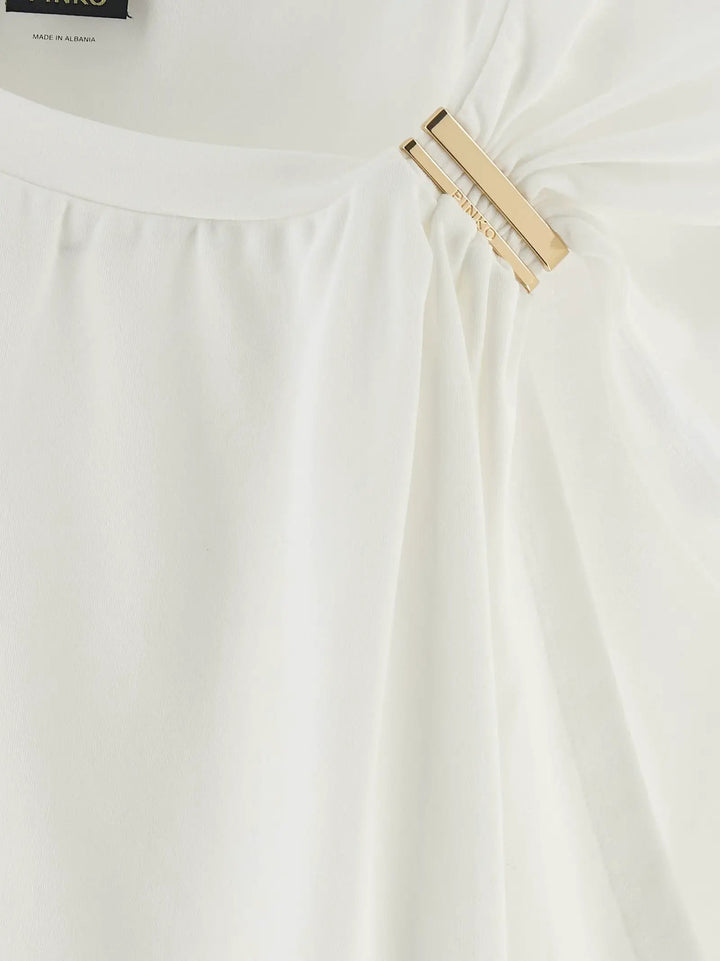 PINKO White Cotton T-Shirt