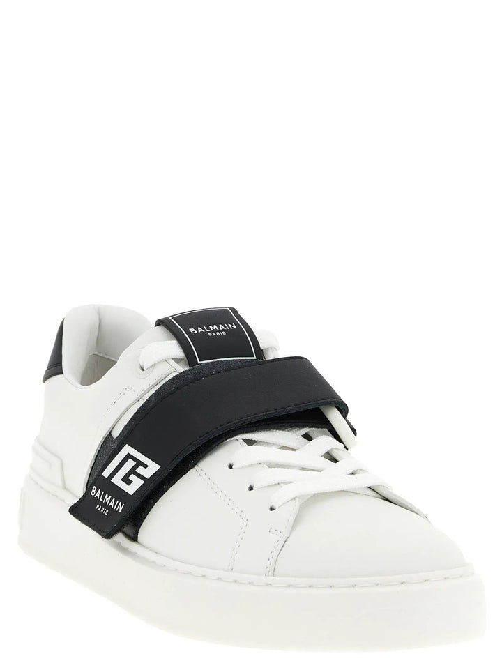 Balmain Bicolor Calfskin Low Top Sneakers