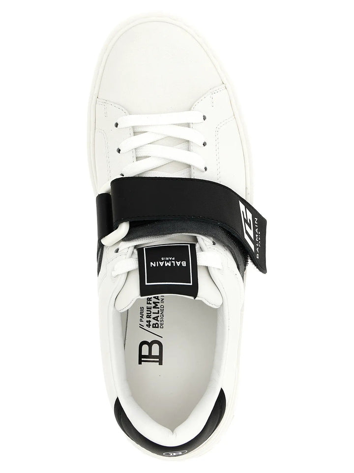 Balmain Bicolor Calfskin Low Top Sneakers