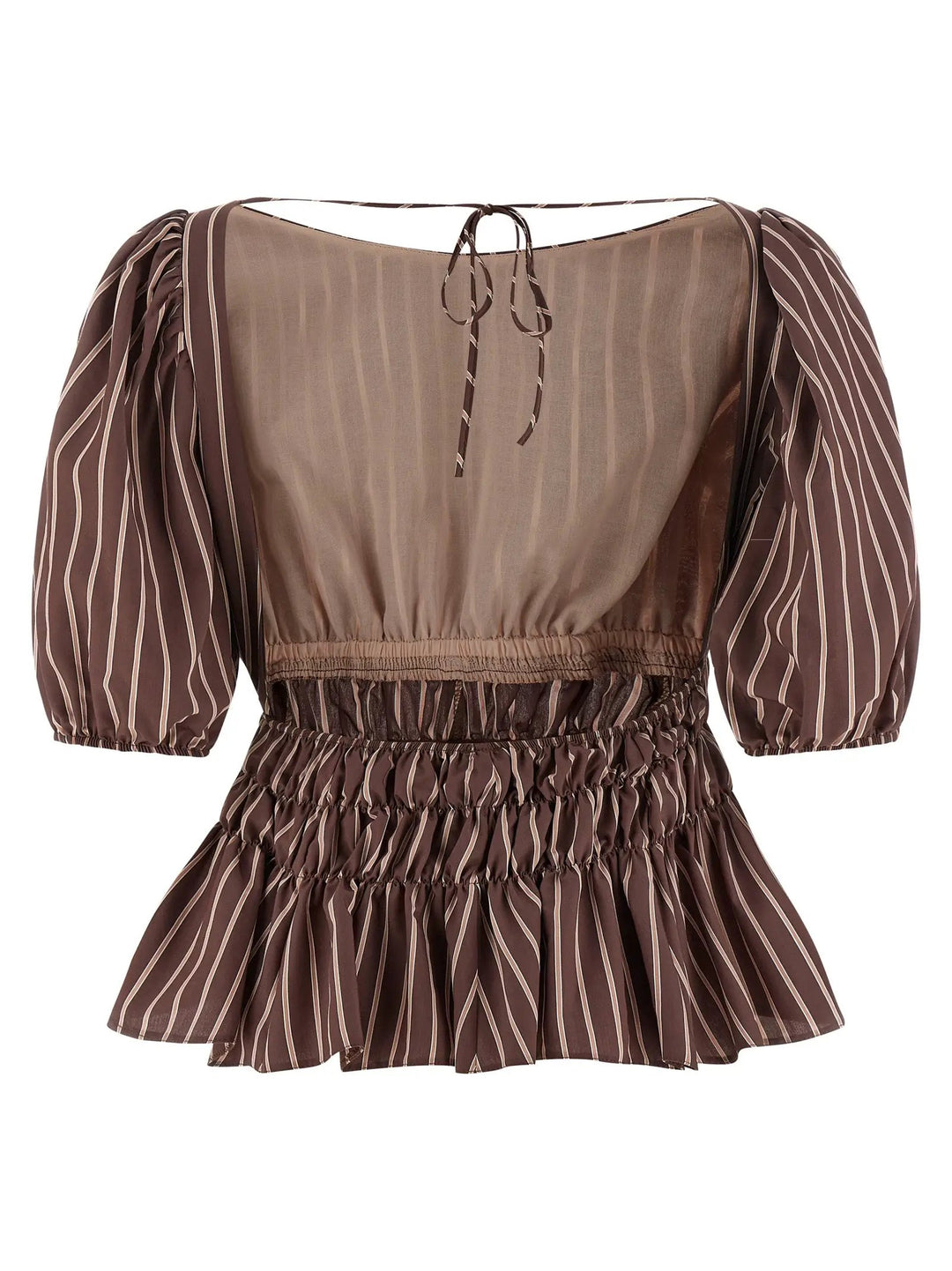 PINKO Brown Viscose Pattern Shirt