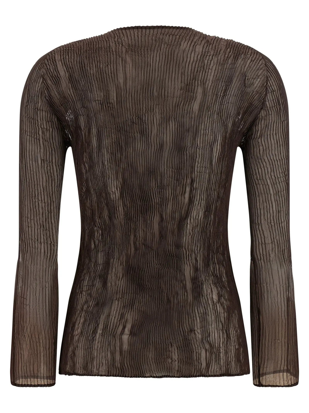 Issey Miyake Brown Polyester Blouse