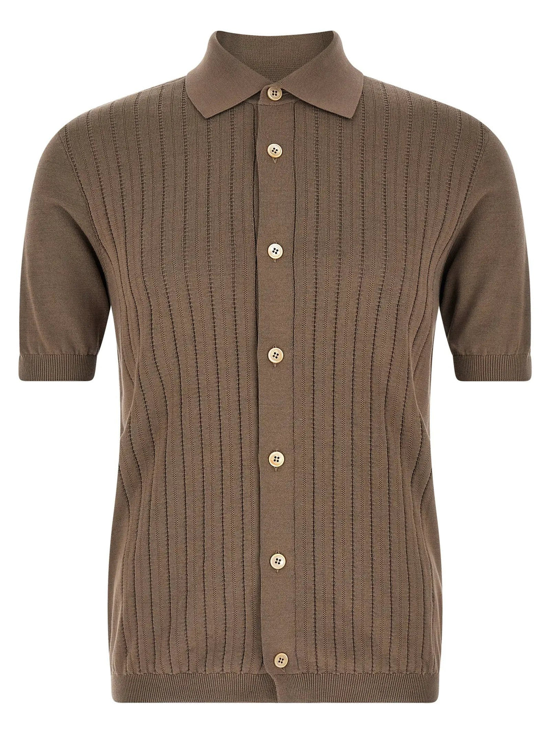 Brunello Cucinelli Sample Sale | Brunello Cucinelli Brown Cotton Blouse - | Designer outlet