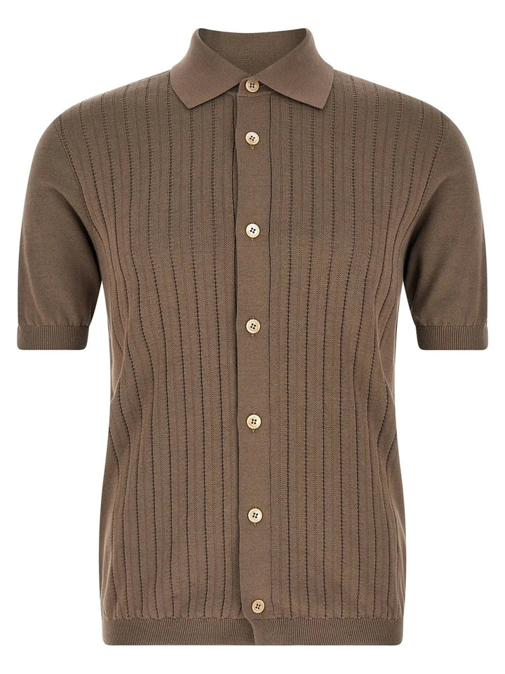 Brunello Cucinelli Sample Sale | Brunello Cucinelli Brown Cotton Blouse - | Designer outlet