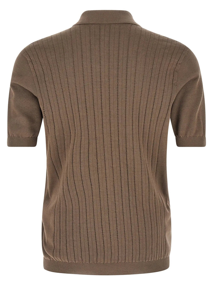 Brunello Cucinelli Sample Sale | Brunello Cucinelli Brown Cotton Blouse - | Designer outlet