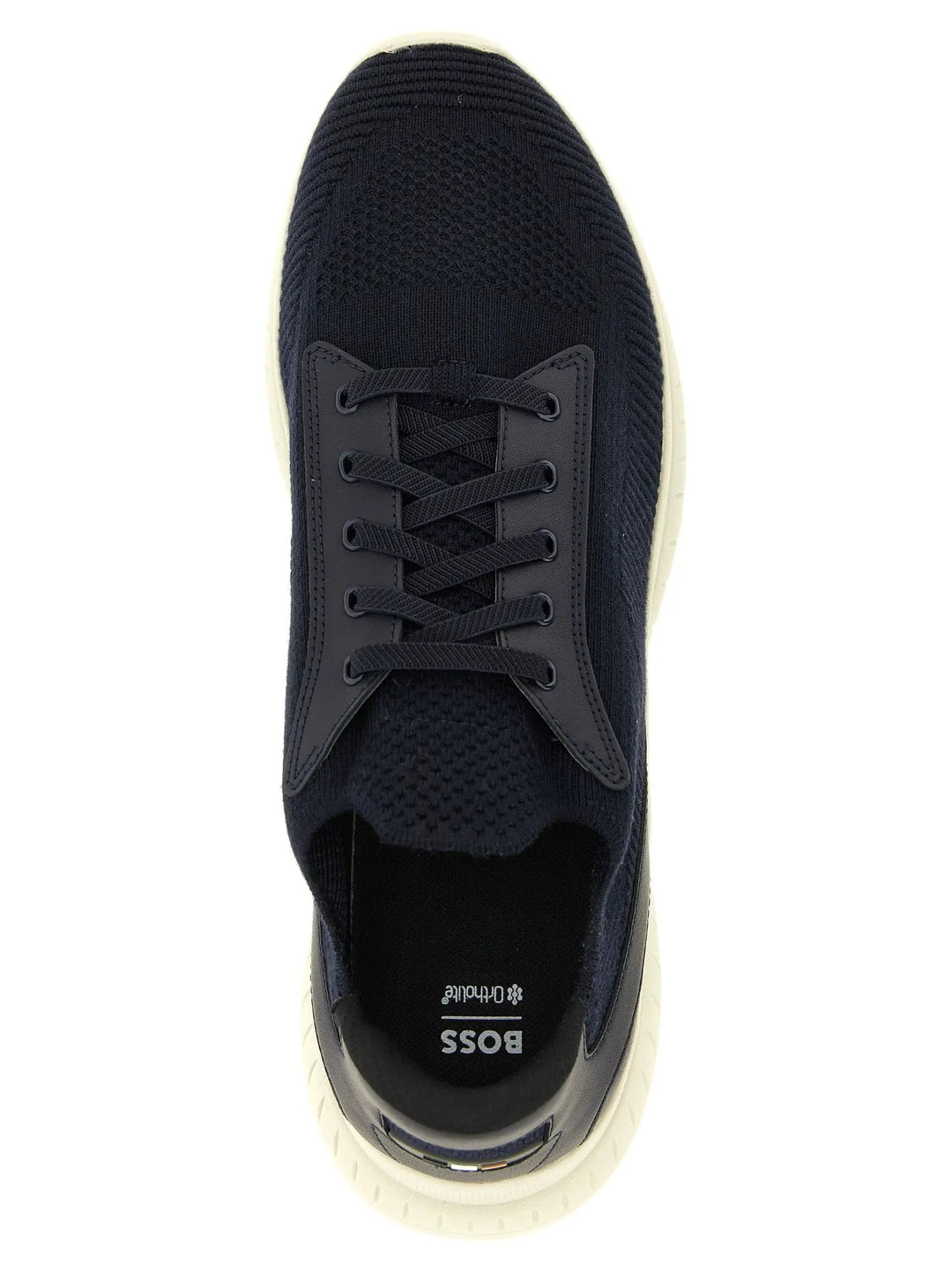 Hugo Boss Blue Cowhide Athletic Sneakers