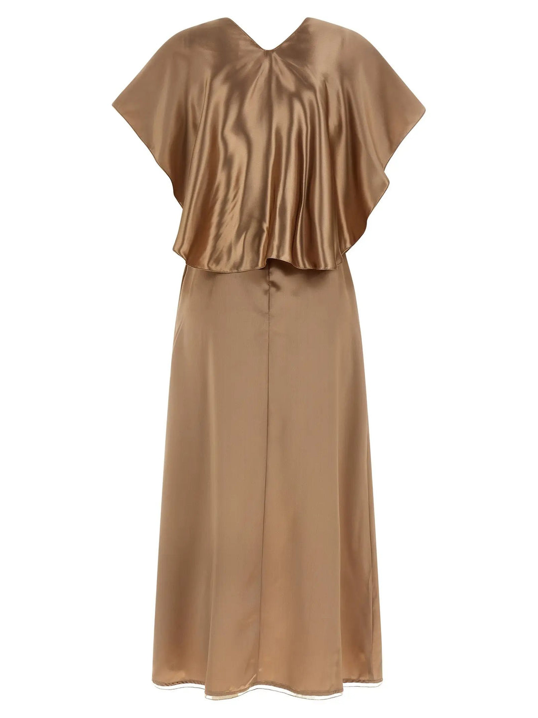 Fabiana Filippi Beige Viscose Midi Dress