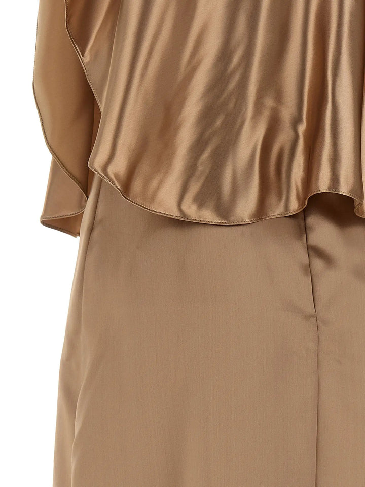 Fabiana Filippi Beige Viscose Midi Dress